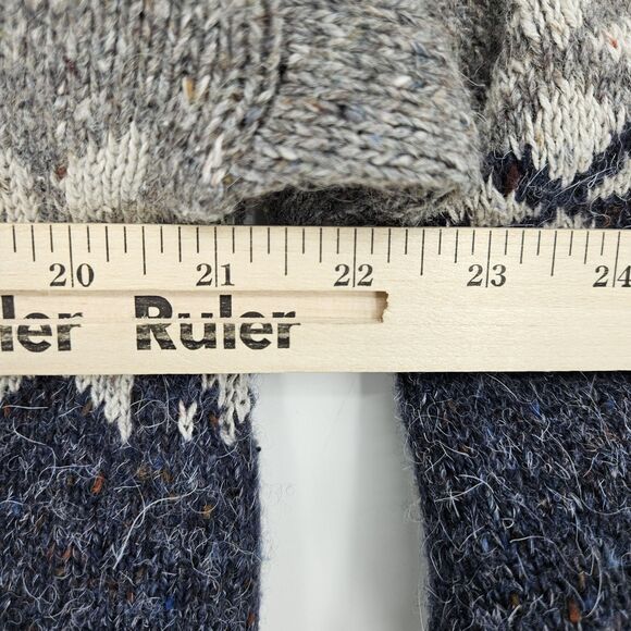 Vintage Etchings Sweater Mens Large Gray Blue Crew Neck Long Sleeve Pullover L - Picture 8 of 10